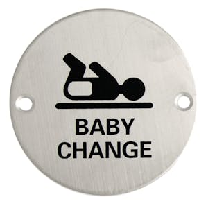 Baby Change Symbol - Stainless Steel