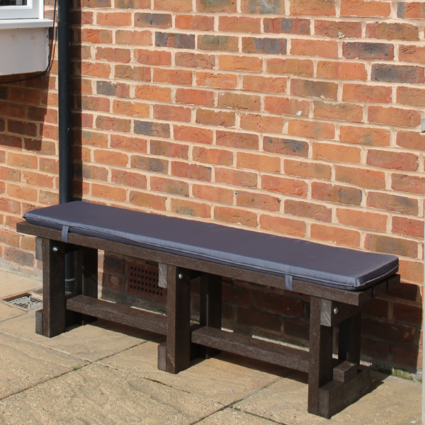 Outdoor backless 2024 bench with cushion