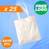 25 Canvas Tote Bags For £99 - Includes Free Printed Logo!