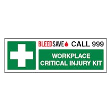 Workplace Critical Injury Kit - Call 999 - Landscape