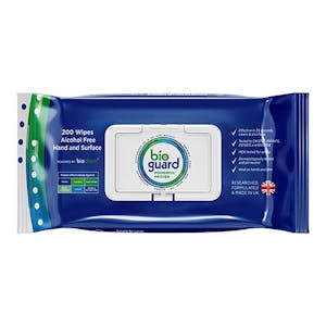 Bioguard Alcohol Free Hand & Surface Wipes