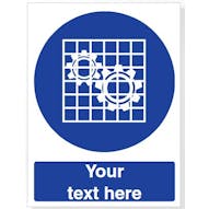 Custom Check Guard Safety Sign