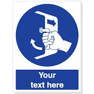 Custom Close And Secure Hatches In Launch Sequence Safety Sign