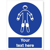 Custom Wear Protective Roller Sport Equipment Safety Sign