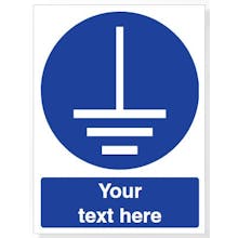 Custom Connect Earth To Ground Safety Sign