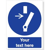 Custom Disconnect Before Carrying Out Repairs Safety Sign