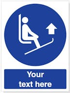 Custom Lift Ski Tips Safety Sign