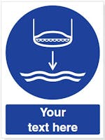 Custom Lower Lifeboat To Water Safety Sign