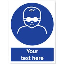 Custom Protect Infants' Eyes Safety Sign