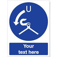 Custom Release Falls In Launch Sequence Safety Sign