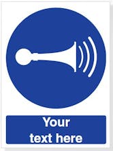 Custom Sound Horn Safety Sign