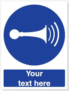 Custom Sound Horn Safety Sign