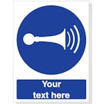 Custom Sound Horn Safety Sign