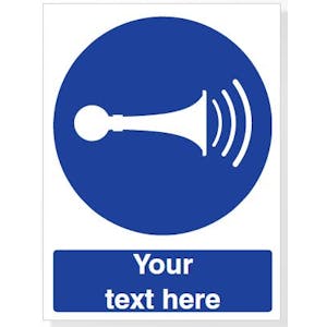 Custom Sound Horn Safety Sign