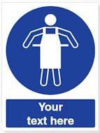 Custom Use Protective Apron Safety Sign
