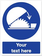 Custom Use Table Saw Adjustable Guard Safety Sign
