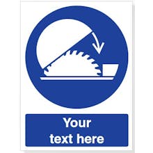 Custom Use Table Saw Adjustable Guard Safety Sign