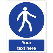 Custom Use This Walkway (Right) Safety Sign