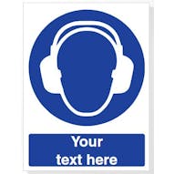 Custom Wear Ear Protection Safety Sign
