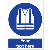 Custom Wear High Visibility Clothing Safety Sign