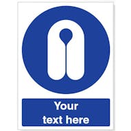 Custom Wear Life Jacket Safety Sign