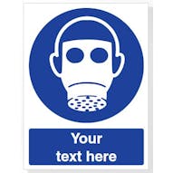 Custom Wear Respiratory Protection Safety Sign