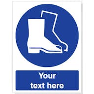 Custom Wear Safety Footwear Safety Sign