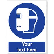 Custom Wear A Welding Mask Safety Sign