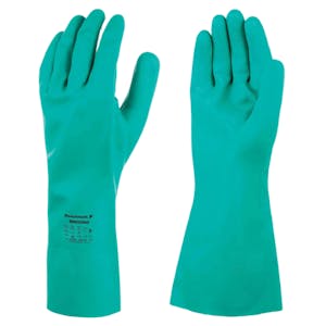 Benchmark BMG560 Chemical Resistant Flock Lined Nitrile Gauntlet Gloves