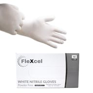 FleXcel Powder Free White Nitrile Gloves