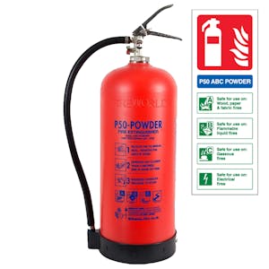 P50 ABC Powder Extinguisher - 6kg - Service Free - Ratings 43A, 233B - With a FREE Sign!