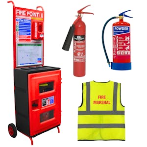 Mobile Fire Safety Station - CO2 and Powder Fire Extinguishers 