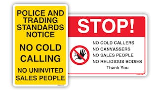 Cold Callers & Junk Mail Signs