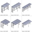 Curved Full-Frame Open Front Smoking Shelter - Aluminum Roof