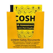 COSHH Risk Assessment Book + Safety Document Holder