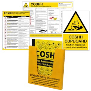 COSHH Safety Information and Storage Pack