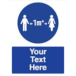 Custom Social Distance 1m+ Sign