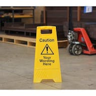 Custom Double Sided Floor Sign - Caution