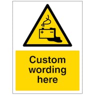 Custom Battery Charging Sign