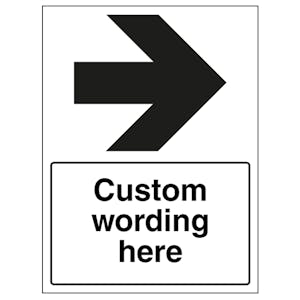 Custom Black Arrow Right Sign