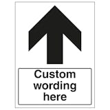 Custom Black Arrow Up Sign