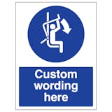 Custom Close Safety Bar Sign
