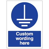 Custom Connect Earth To Ground Sign