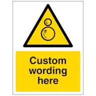 Custom Counter Rotating Rollers Sign