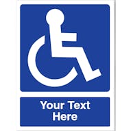 Custom Disabled Parking Sign