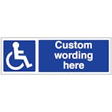 Custom Landscape Disabled Parking Sign