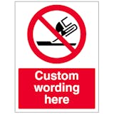 Custom Do Not Use For Face Grinding Sign