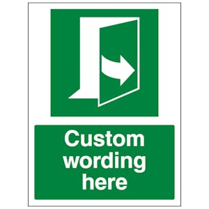 Custom Door Opens Inward On Left Sign