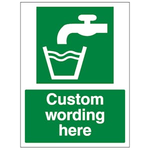 Custom Drinking Water Sign