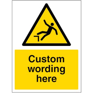 Custom Dangerous Drop Sign
